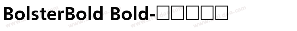 BolsterBold Bold字体转换
